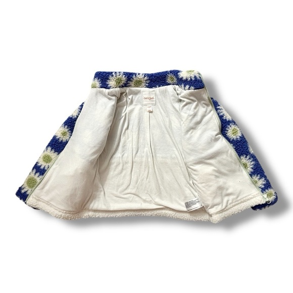 Cat & Jack | Daisy Zip-Up Sherpa Jacket (S) 🌼 - Picture 4 of 7